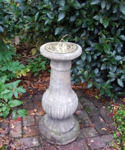 Statues & Sculptures Garden Sundials-Victorian Brass Stone Garden Sundial