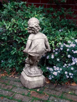 Statues & Sculptures Children-Victorian Girl 80cm Stone Garden Statue