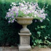 Statues & Sculptures Large|Round-Victorian Medium Stone Garden Planter on Pedestal