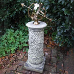 Statues & Sculptures Armillary Sundials-Vine Armillary Stone Garden Sundial