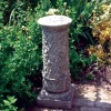 Statues & Sculptures Plinths & Pedestals-Vine Column Stone Garden Pedestal