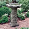 Statues & Sculptures Bird Baths-Vine Design Stone Garden Birdbath
