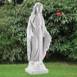 Statues & Sculptures Virgin Mary-Virgin Mary 58cm Marble Resin Garden Statue