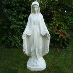 Statues & Sculptures Virgin Mary-Virgin Mary 118cm Marble Resin Garden Statue
