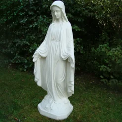 Statues & Sculptures Virgin Mary-Virgin Mary 118cm Marble Resin Garden Statue
