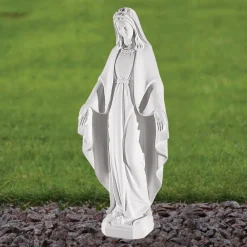 Statues & Sculptures Virgin Mary-Virgin Mary 60cm Marble Resin Garden Statue