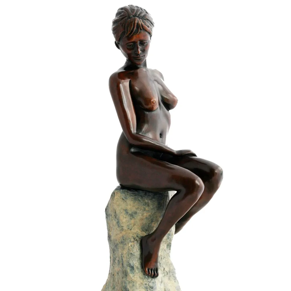 Statues & Sculptures Figurative|Table Top-Warmth of the Sun Figurine Bronze Indoor Sculpture