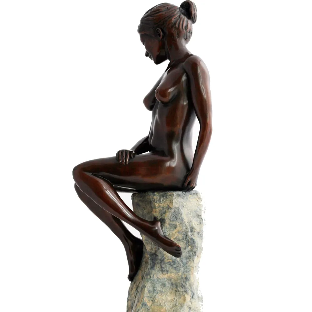 Statues & Sculptures Figurative|Table Top-Warmth of the Sun Figurine Bronze Indoor Sculpture