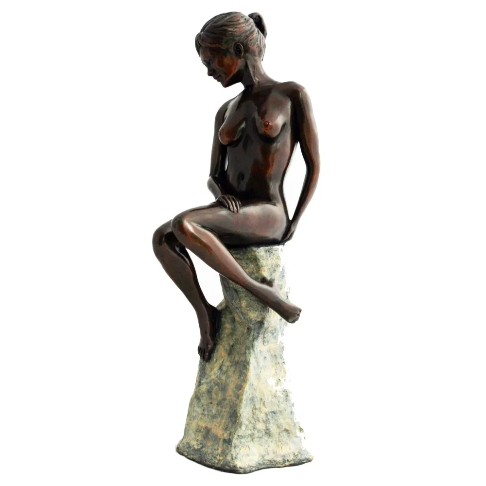 Statues & Sculptures Figurative|Table Top-Warmth of the Sun Figurine Bronze Indoor Sculpture