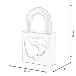 Statues & Sculptures Table Top|Contemporary-Wealth Padlock 28cm Gold Resin Indoor Sculpture