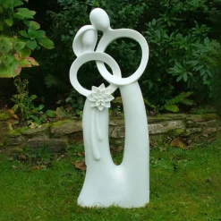 Statues & Sculptures Modern-Wedding Bliss 85cm Marble Resin Garden Statue