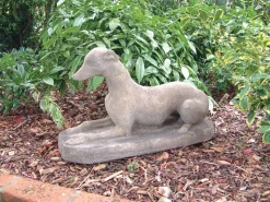 Statues & Sculptures Dogs-Whippet Stone Garden Ornament