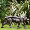 Statues & Sculptures Wildlife|Lions-Wild Tiger 51cm Bronze Metal Garden Statue
