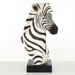 Statues & Sculptures Table Top|Animals-Zen Zebra 54cm Resin Indoor Sculpture